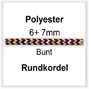 rond polyester 4 - 7mm mix color